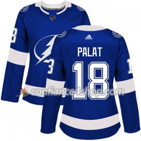 Adidas Maillot de Hockey Tampa Bay Lightning Ondrej Palat 18 2017-2018 Bleu Authentic - Femme